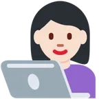 X / Twitter platformu için woman technologist: light skin tone