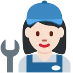 woman mechanic: light skin tone per la piattaforma X / Twitter