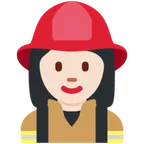 X / Twitter dla platformy woman firefighter: light skin tone