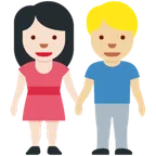 X / Twitter dla platformy woman and man holding hands: light skin tone, medium-light skin tone