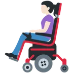 woman in motorized wheelchair: light skin tone لمنصة X / Twitter
