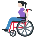 woman in manual wheelchair: light skin tone สำหรับแพลตฟอร์ม X / Twitter