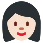 woman: light skin tone สำหรับแพลตฟอร์ม X / Twitter
