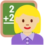 woman teacher: medium-light skin tone pour la plateforme X / Twitter