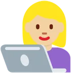 X / Twitter platformu için woman technologist: medium-light skin tone