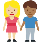 X / Twitter dla platformy woman and man holding hands: medium-light skin tone, medium-dark skin tone