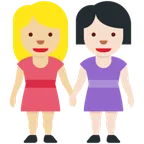 X / Twitter dla platformy women holding hands: medium-light skin tone, light skin tone