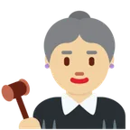 woman judge: medium-light skin tone สำหรับแพลตฟอร์ม X / Twitter