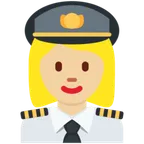 X / Twitter platformu için woman pilot: medium-light skin tone