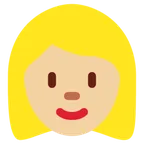 woman: medium-light skin tone per la piattaforma X / Twitter