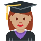 woman student: medium skin tone สำหรับแพลตฟอร์ม X / Twitter