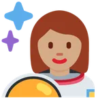 X / Twitter platformu için woman astronaut: medium skin tone