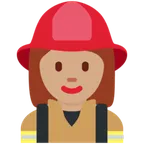woman firefighter: medium skin tone pentru platforma X / Twitter