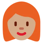 woman: medium skin tone, red hair para la plataforma X / Twitter