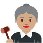 X / Twitterプラットフォームのwoman judge: medium skin tone