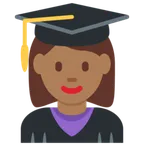 woman student: medium-dark skin tone til X / Twitter platform