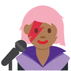 woman singer: medium-dark skin tone til X / Twitter platform