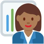 woman office worker: medium-dark skin tone untuk platform X / Twitter