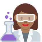 X / Twitter platformu için woman scientist: medium-dark skin tone