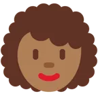 X / Twitter dla platformy woman: medium-dark skin tone, curly hair