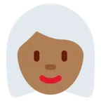 woman: medium-dark skin tone, white hair untuk platform X / Twitter