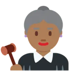 woman judge: medium-dark skin tone für X / Twitter Plattform