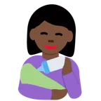 woman feeding baby: dark skin tone สำหรับแพลตฟอร์ม X / Twitter