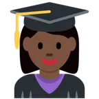 woman student: dark skin tone für X / Twitter Plattform