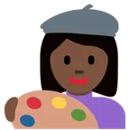 woman artist: dark skin tone untuk platform X / Twitter