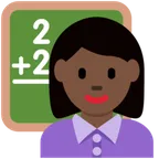 woman teacher: dark skin tone pour la plateforme X / Twitter