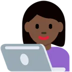 X / Twitter platformu için woman technologist: dark skin tone