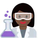 X / Twitter platformu için woman scientist: dark skin tone