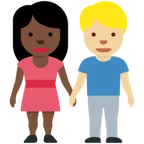 X / Twitter dla platformy woman and man holding hands: dark skin tone, medium-light skin tone