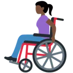 woman in manual wheelchair: dark skin tone til X / Twitter platform