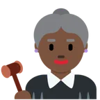 X / Twitter dla platformy woman judge: dark skin tone