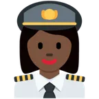 woman pilot: dark skin tone pentru platforma X / Twitter