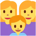 family: woman, woman, boy para la plataforma X / Twitter