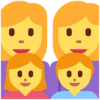family: woman, woman, girl, boy pentru platforma X / Twitter