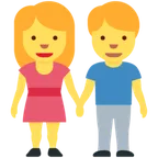 woman and man holding hands til X / Twitter platform