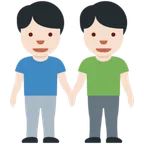 X / Twitter प्लेटफ़ॉर्म के लिए men holding hands: light skin tone