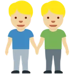men holding hands: medium-light skin tone untuk platform X / Twitter