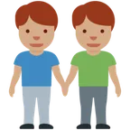 men holding hands: medium skin tone untuk platform X / Twitter
