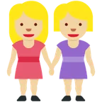 women holding hands: medium-light skin tone per la piattaforma X / Twitter