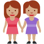 women holding hands: medium skin tone untuk platform X / Twitter