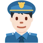 man police officer: light skin tone til X / Twitter platform
