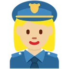 woman police officer: medium-light skin tone for X / Twitter platform