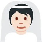 person with veil: light skin tone สำหรับแพลตฟอร์ม X / Twitter