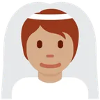 person with veil: medium skin tone สำหรับแพลตฟอร์ม X / Twitter
