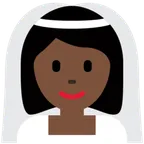 X / Twitterプラットフォームのwoman with veil: dark skin tone