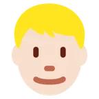 man: light skin tone, blond hair for X / Twitter platform